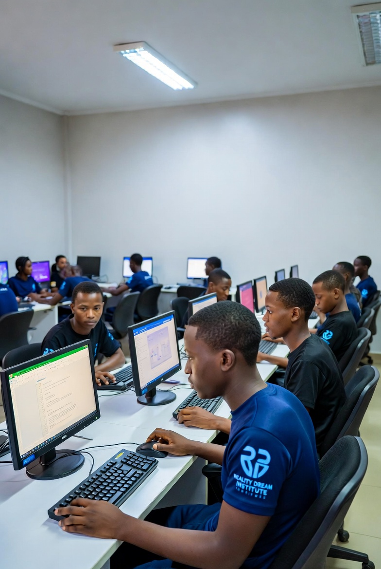 Computer trainer in class
